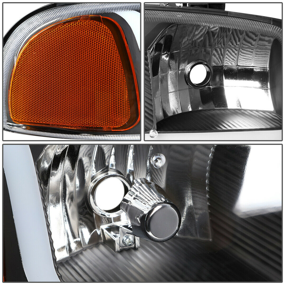 Par Led Faros Izq, der, 1999-2007 Gmc/sierra/yukon Negro-ambar