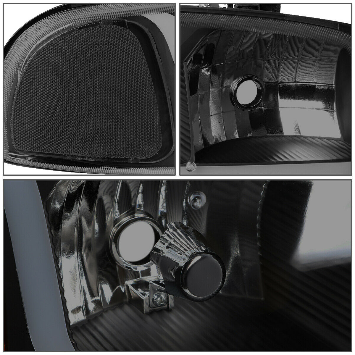 Led Faros 2001-2007 Sierra/yukon/denali Carcasa negro Cuarto clear