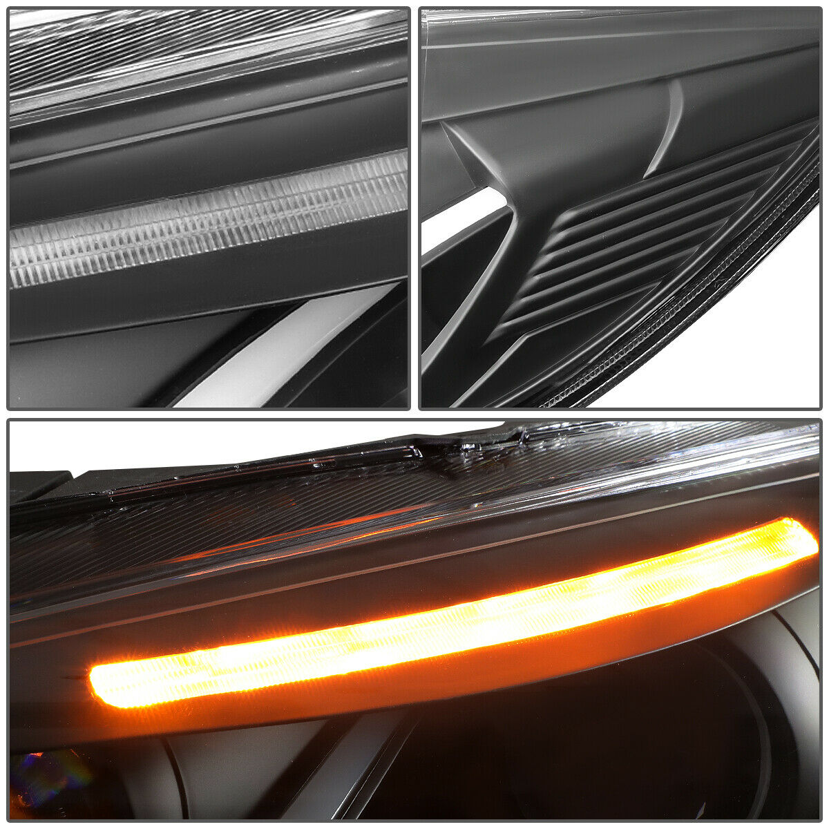 Faros Led Ford Focus 2015-2017 Carcasa Negra Lente-clear