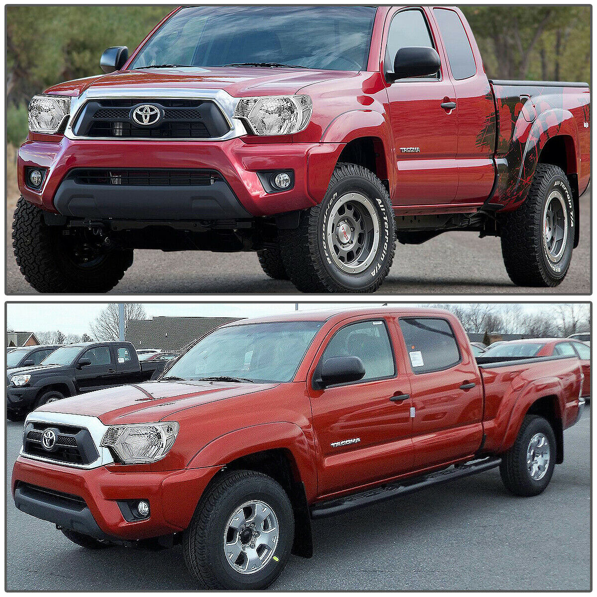 Par De Faros 2012-2015 Toyota Tacoma Fondo Cromo
