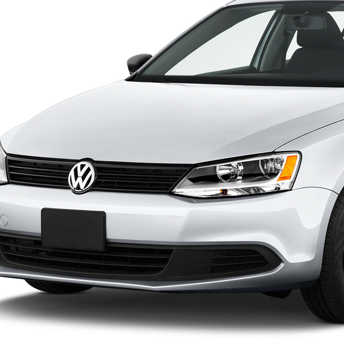 Par Faros 2011-2017 Vw Jetta Mk6 Fondo Cromo Cuartos Ambar