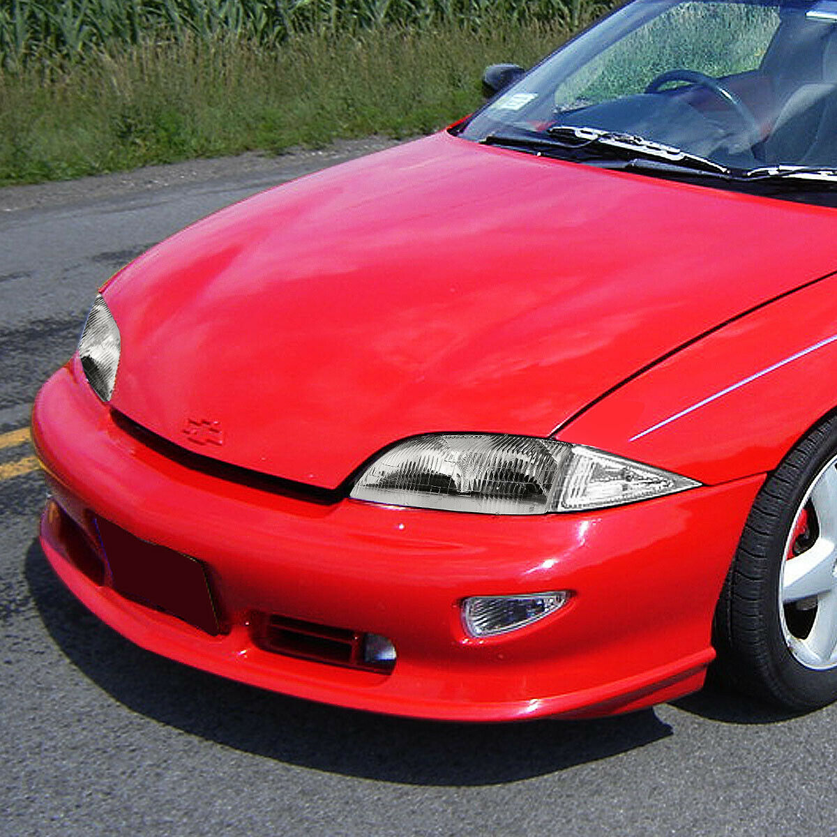 Par De Faros 1995-1999 Chevy Cavalier Fondo cromo Cuartos clear