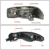 Par De Faros Izq, der, 2001-2007 Gmc/sierra/yukon Lente Humo