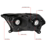 Par De Faros 2011-2013 Dodge Durango Fondo cromo Cuartos clear