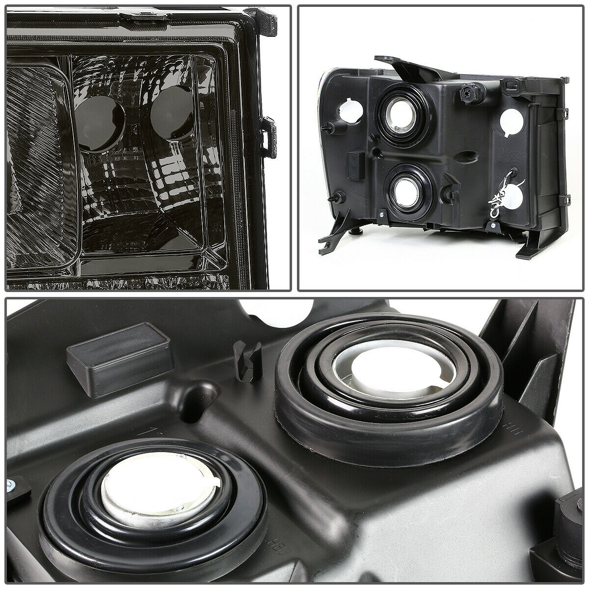 Par Led Faros Izq, der, 2007-2014 Gmc Sierra Smoked Lente Humo