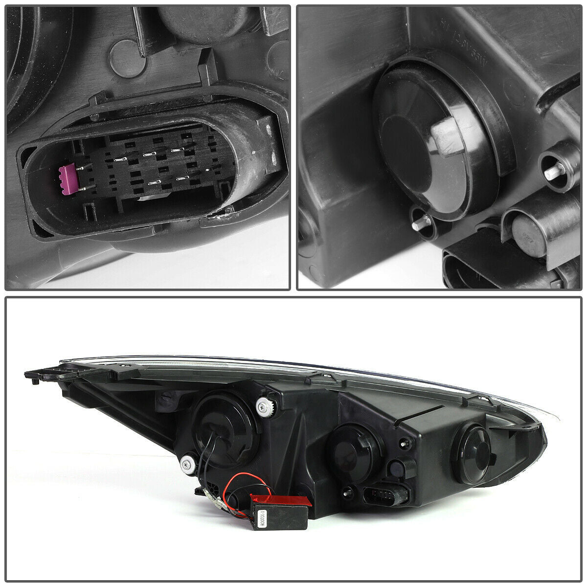 Faros Led Ford Focus 2015-2017 Carcasa Negra Lente-clear