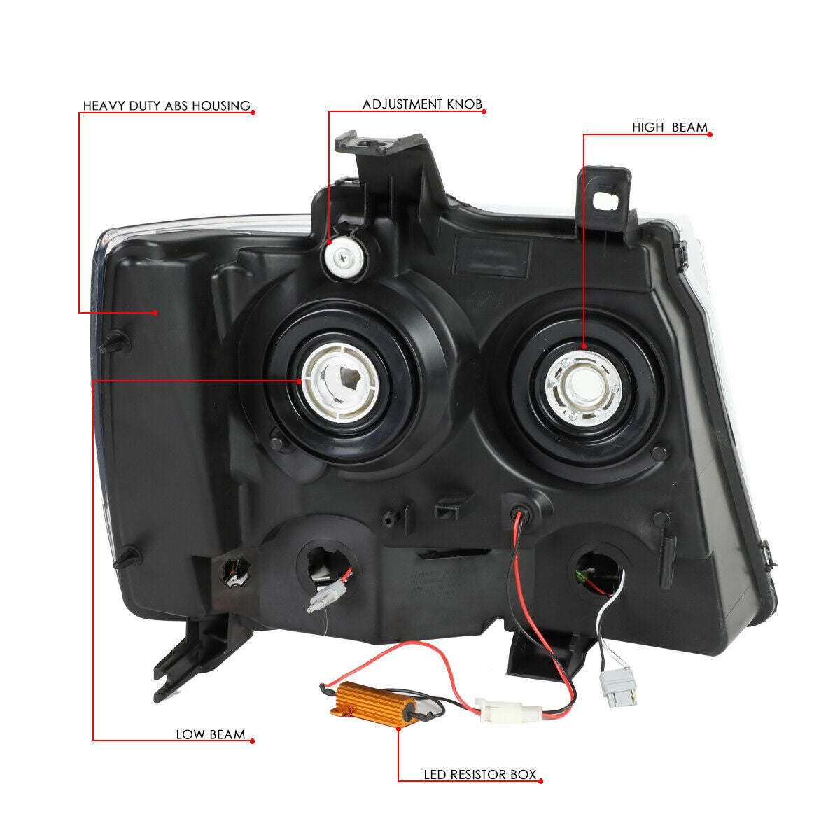Par Faros Led Izq, der, 2007-2014 Tahoe Suburban Negro Lente Clear