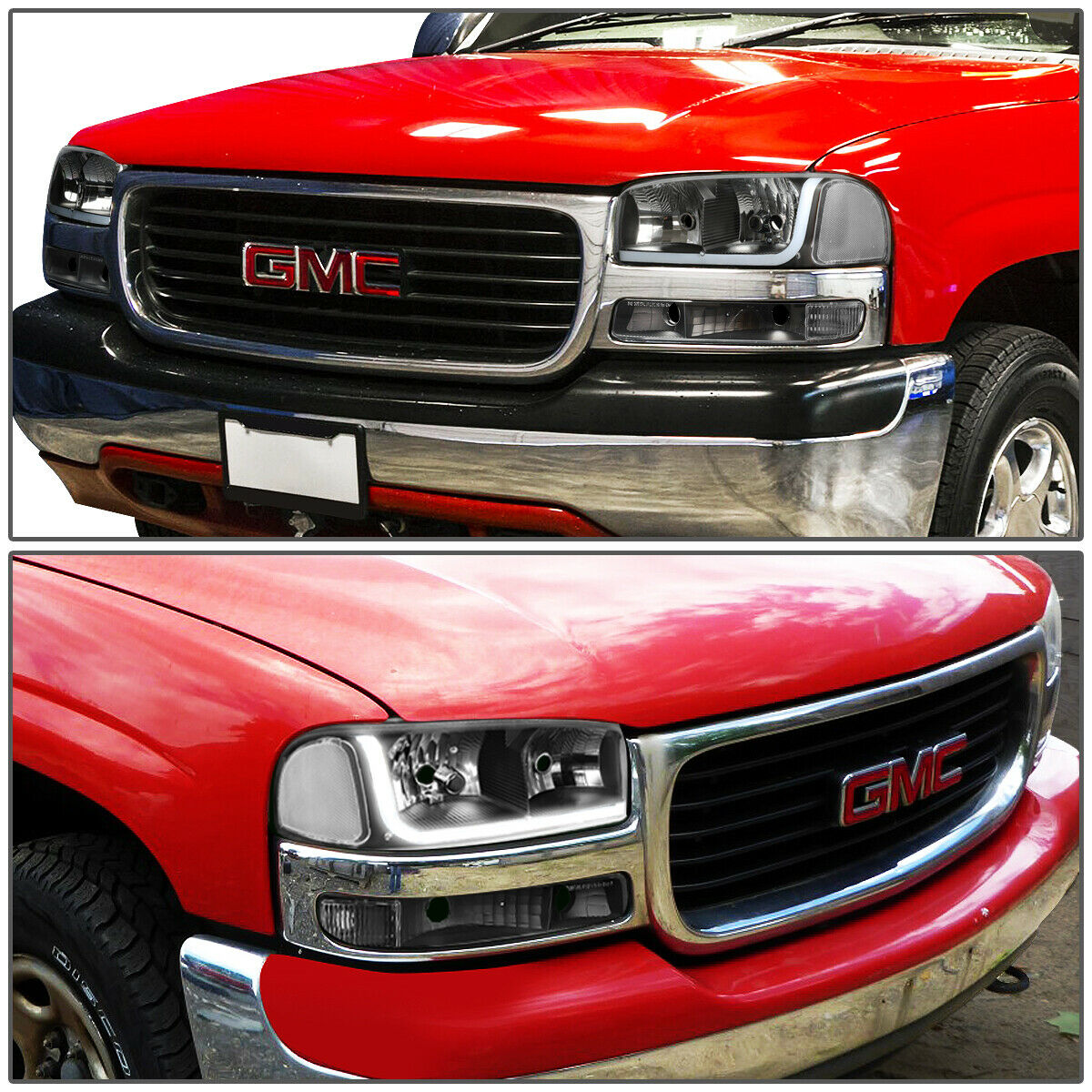 Par Led Faros Izq, der, 1999-2007 Gmc/sierra/yukon Negro-clear
