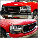 Par Led Faros Izq, der, 1999-2007 Gmc/sierra/yukon Negro-clear