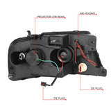 Par Led Faros Izq, der, 2004-2008 Ford F150 Cromo-cuartos-ambar