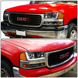 Par Led Faros Izq, der, 1999-2007 Gmc/sierra/yukon Negro-ambar