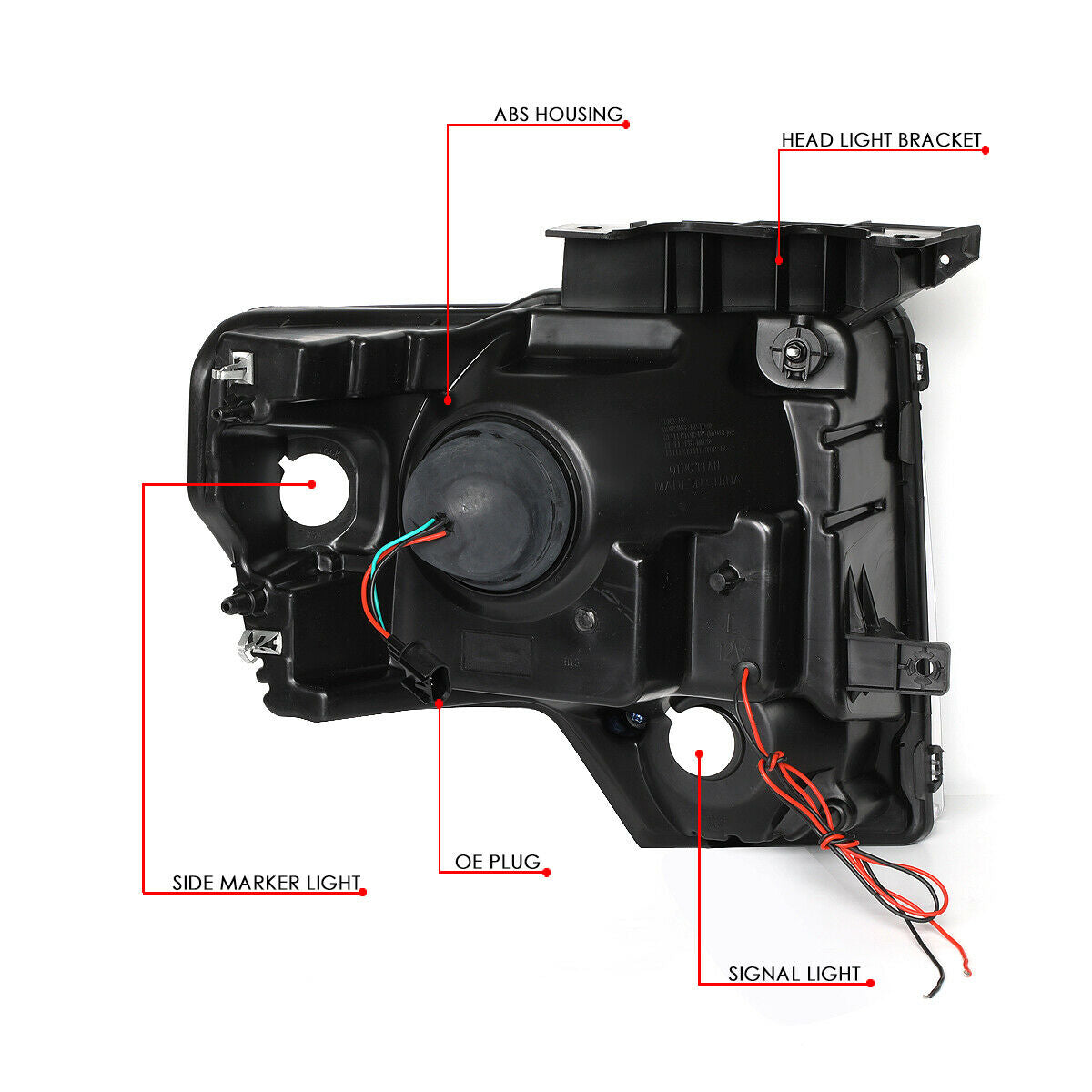 Par De Faros 2009-2014 Ford F150 Led Cromo Y Ambar Projector