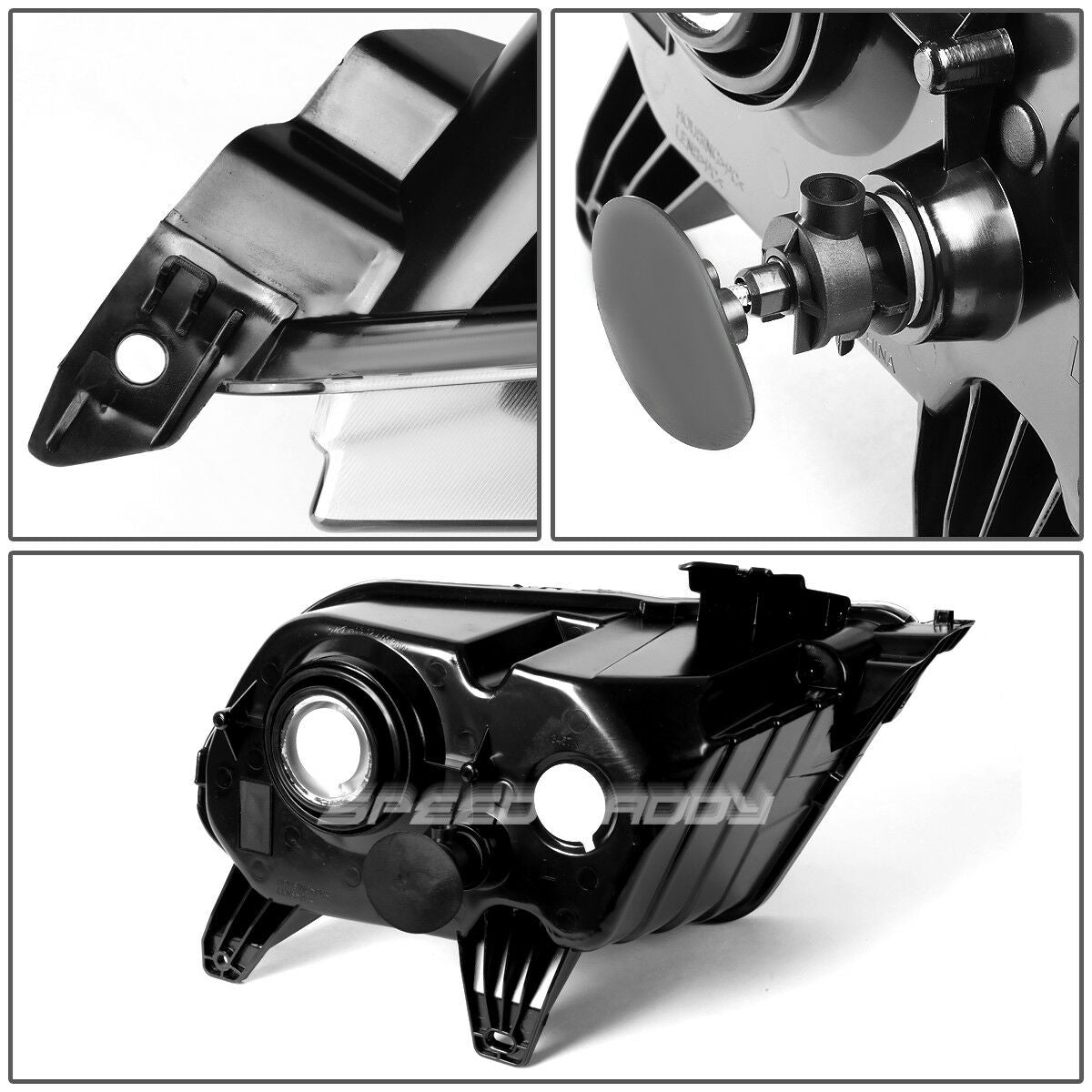 Par Faros Izq y Der 2010-2014 Ford Mustang Negro Cuartos Ambar