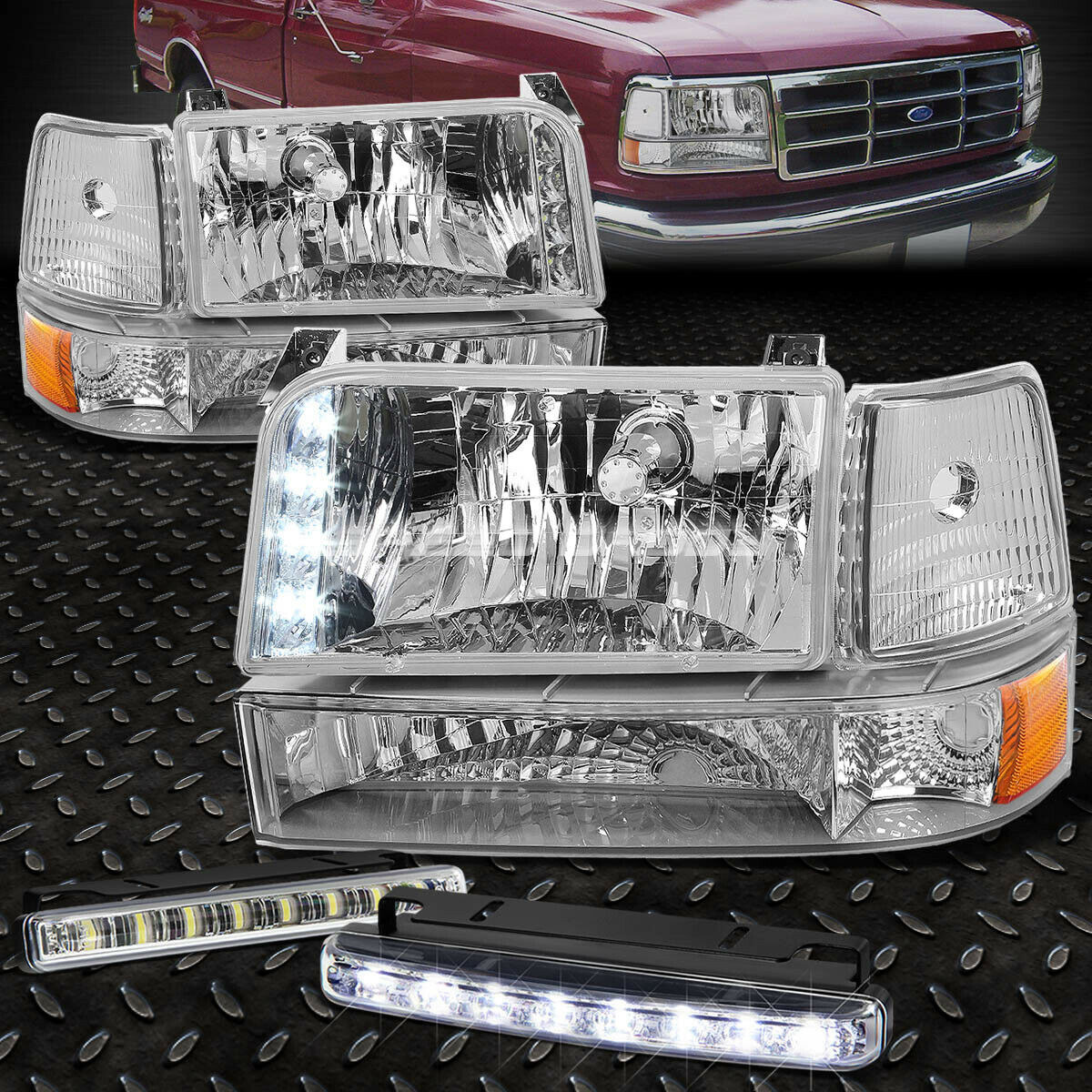 Faros Led 1992-1996 Ford F150/f250/f350
