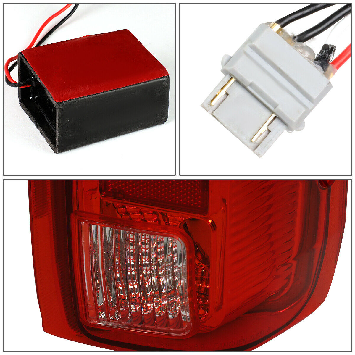 Luces Traseras 3d Tube Led Ford F150/250 1990-1997 Rojo