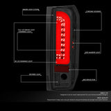 Luces Traseras 3d Tube Led  Ford 1990-1997 F150/F250 Humo-smoke