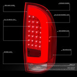 Luces Traseras 3d Tube Led Toyota Tacoma 2005-2015 Fondo Rojo