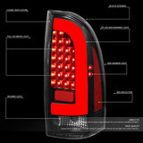 Luces Traseras 3d Tube Led Toyota Tacoma 2005-2015 Fondo Negro