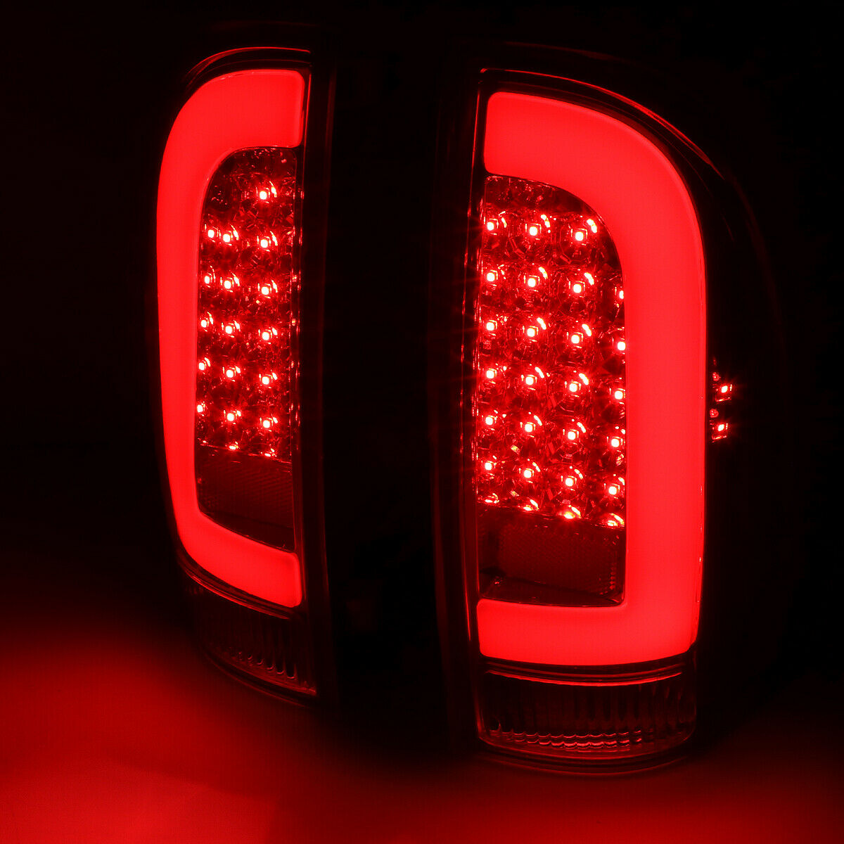 Luces Traseras 3d Tube Led Toyota Tacoma 2005-2015 Fondo Rojo