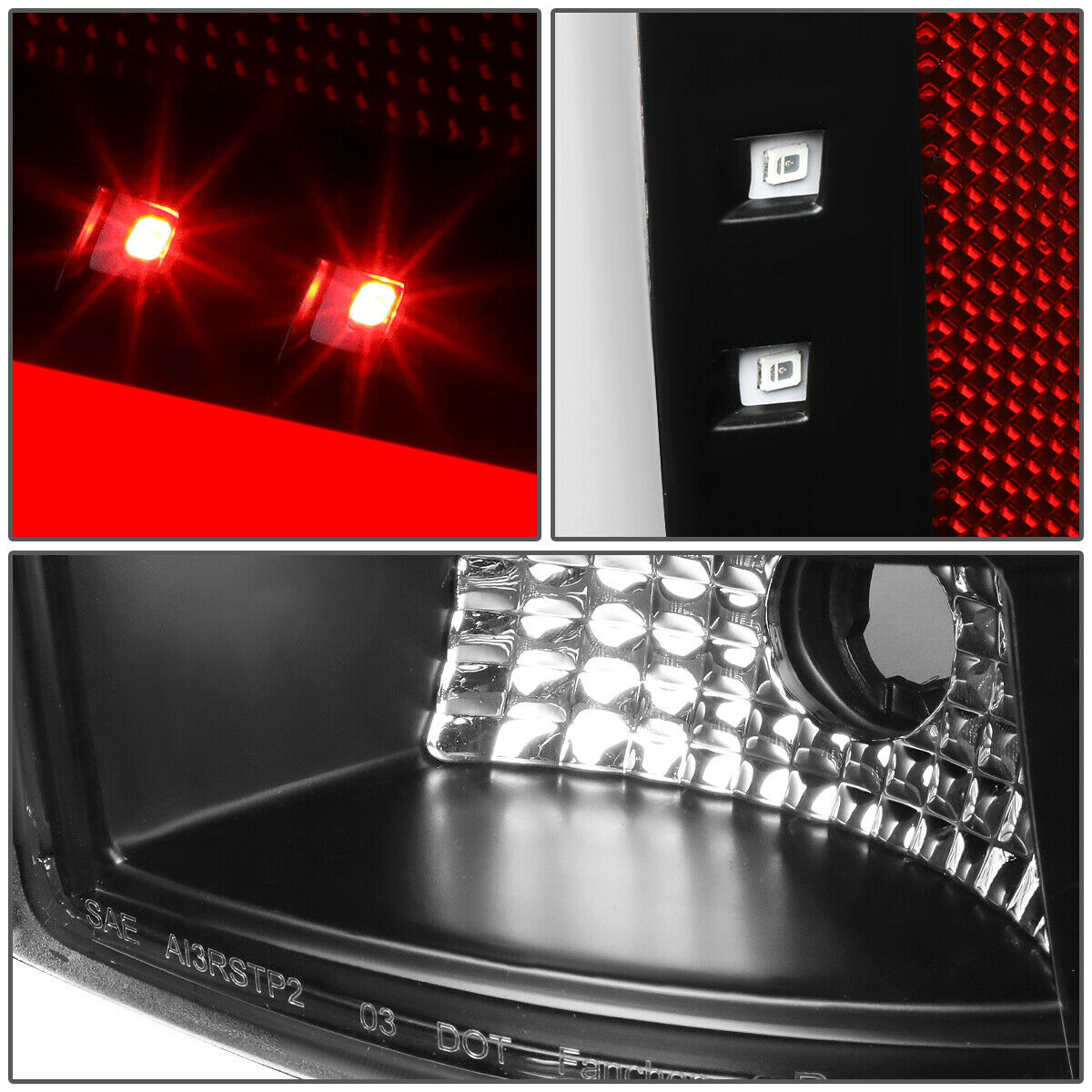Luces Traseras 3d Tube Led Toyota Tacoma 2005-2015 Fondo Negro
