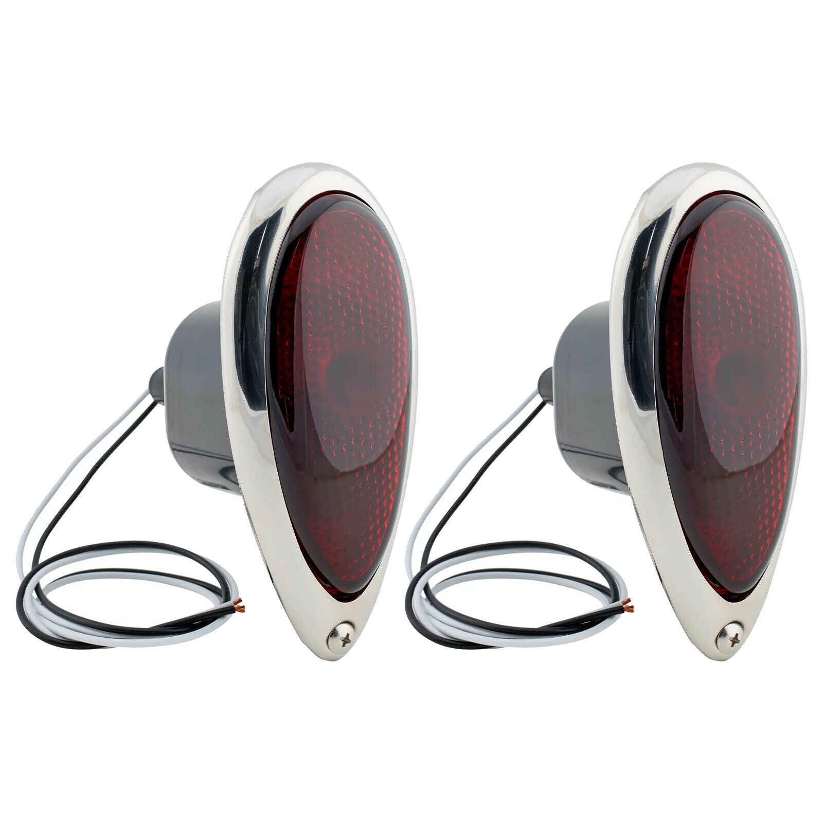 Kit 2 Luces Traseras 1938-1939 Ford Auto Cromadas -stop