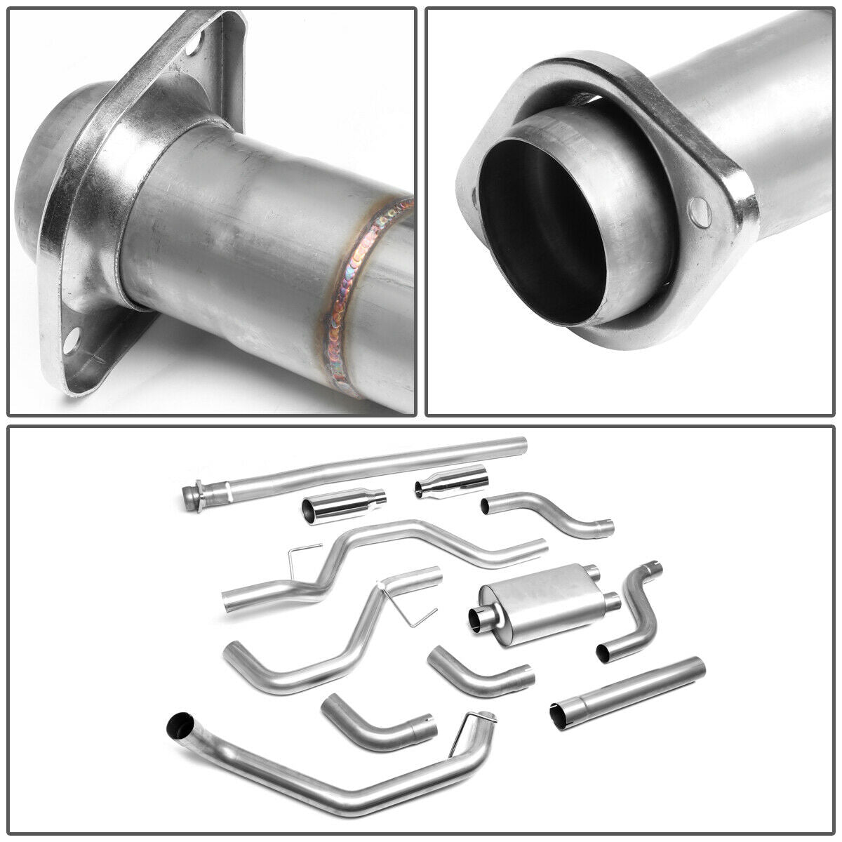 Sistema Mofle Completo 2015-2019 Ford F150 Acero Inox Colilla 4 Pulgadas