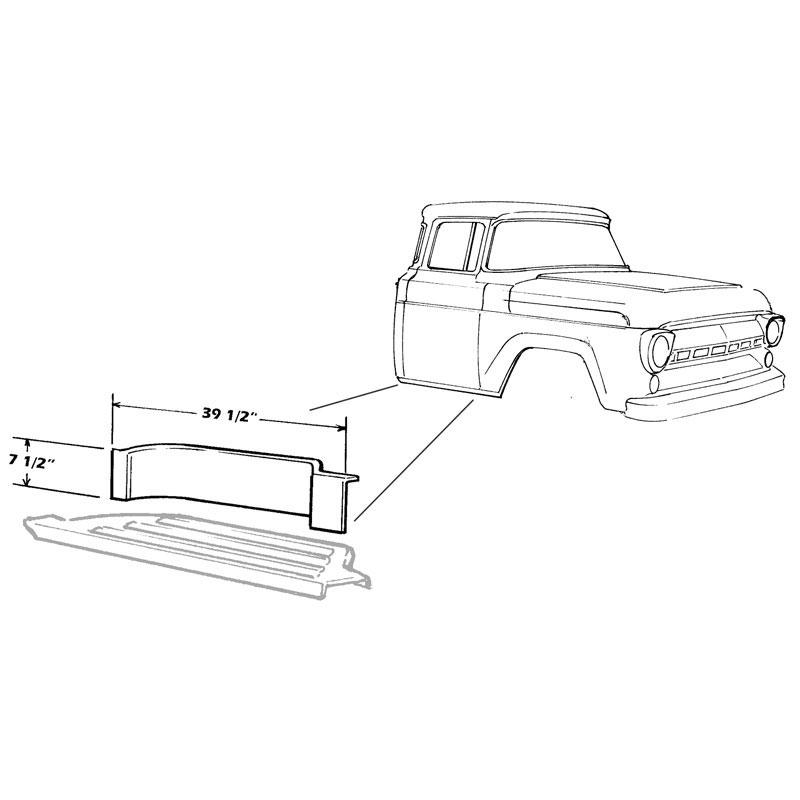 KIT COMPLETO 1957-1958-1959-1960 FORD F100 PICKUP TRUCK-PISOS DELANTEROS,SOPORTES,ESCALONES Y TABLERO DE ESCALON