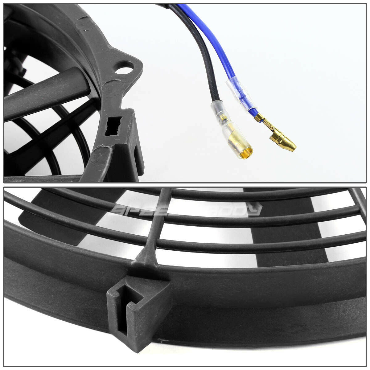 Enfriador 14''  Ventilador De Radiador De Auto Universal Kit,ROJO y AZUL