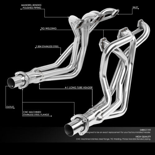 Headers Dodge D/w-series 1972-1991 Acero Inox. 4-1 5.2l 5.9l