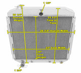 1953-1956 FORD PICKUP F100,F250 RADIADOR DE REFRIGERACIÓN DE ALUMINIO DE 2 HILERAS