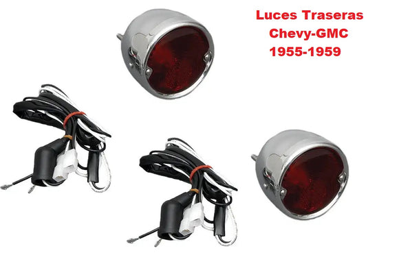 Par de Cuartos Traseros Cromados Chevy y GMC 1955-1959