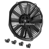 Enfriador 12'' Ventilador de Radiador de Auto Universal Kit,ROJO y AZUL