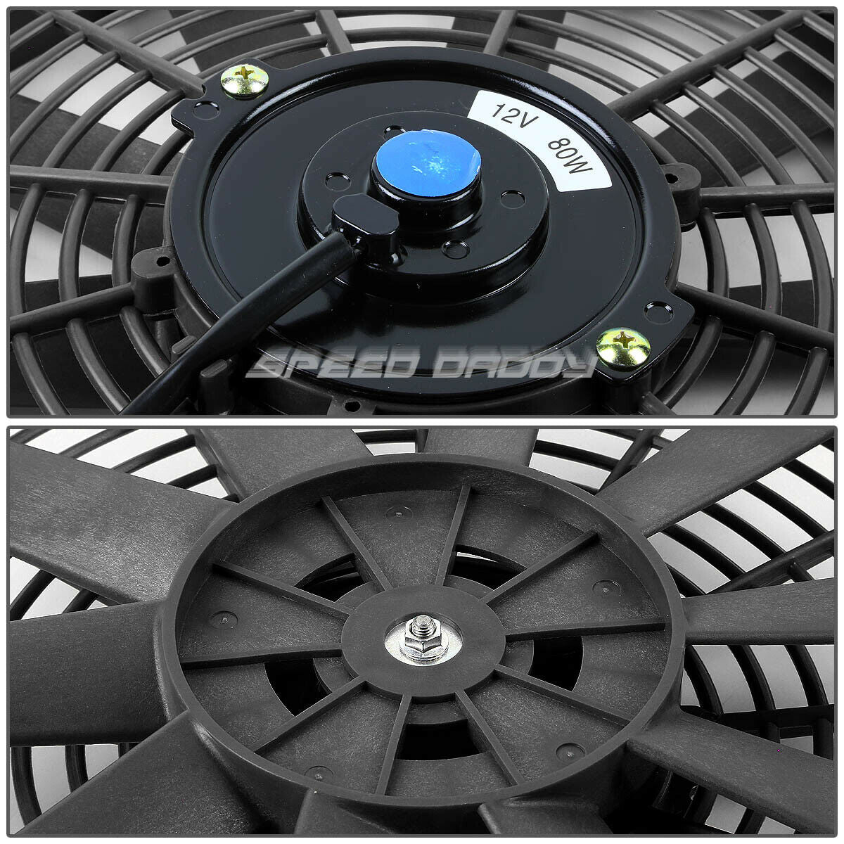Enfriador 7" Ventilador de Radiador de Auto Universal Kit,ROJO y AZUL